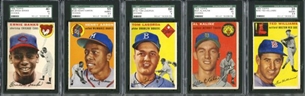 1954 Topps Baseball Card Complete Set of 250 Cards with 10 SGC Graded